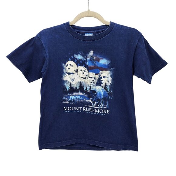 Vintage Prairie Mountain Mount Rushmore National Memorial T-Shirt Child 10/12 - Picture 10 of 10